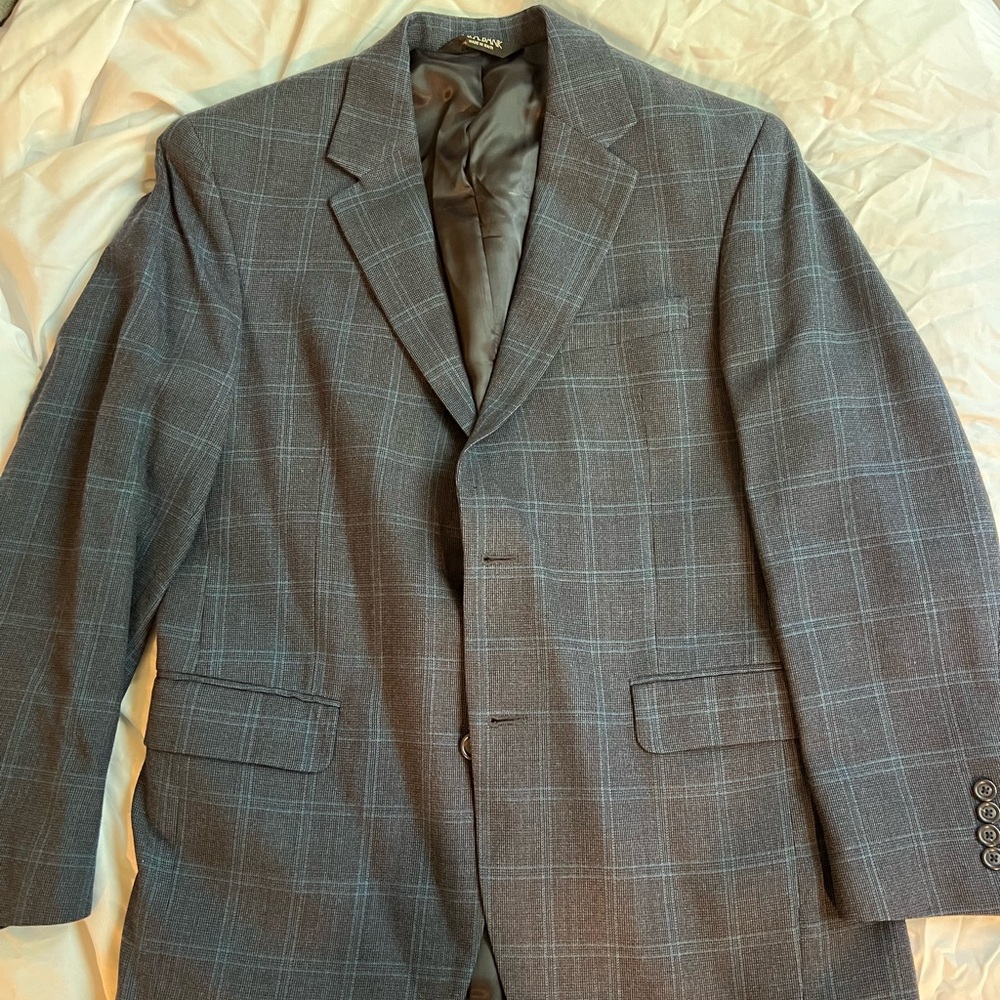 Jos A Bank Plaid Blazer Jacket